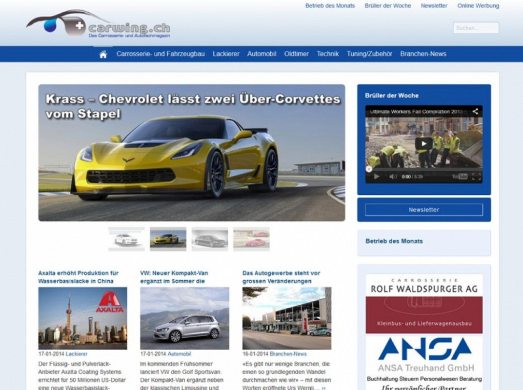 Webdesign Referenz carwing