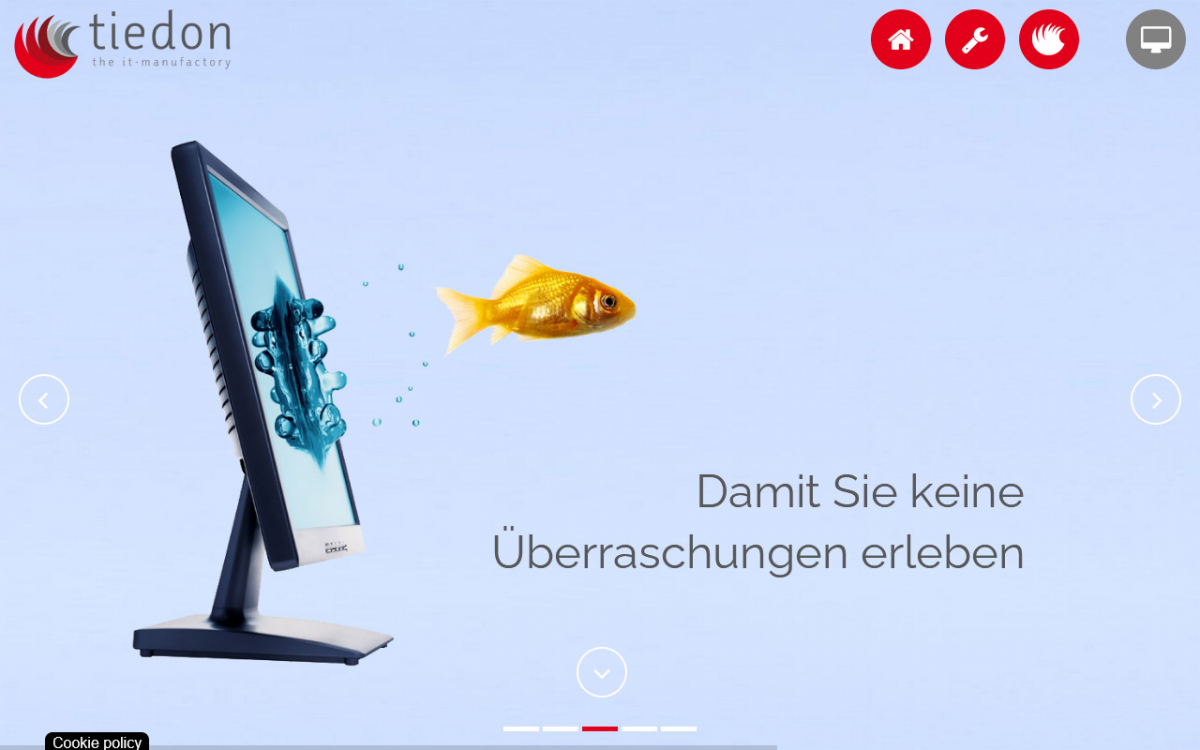 Webdesign Referenz tiedon GmbH